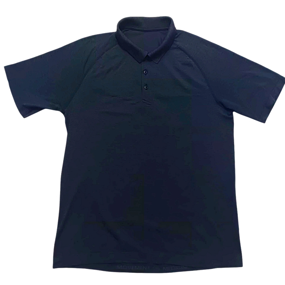 Lululemon Men’s Medium Navy Metal Vent Tech Polo Shirt – Performance Activewear